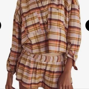 Free People matching flannel set